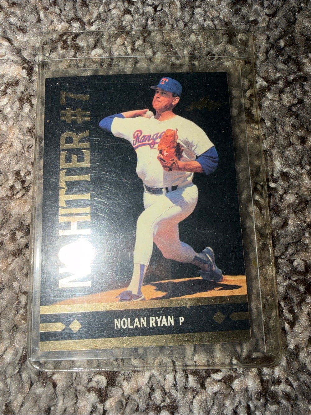 Nolan Ryan gold leaf no hitter card